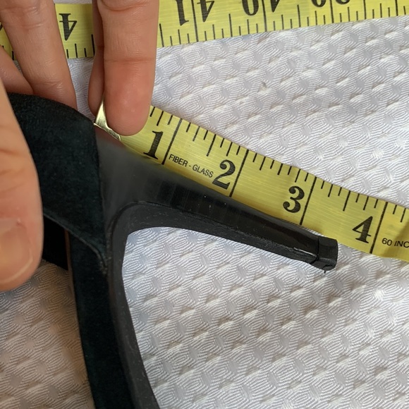 Joe’s Jeans ankle wrap studded buckle suede heel in black W8.5 - Picture 7 of 13